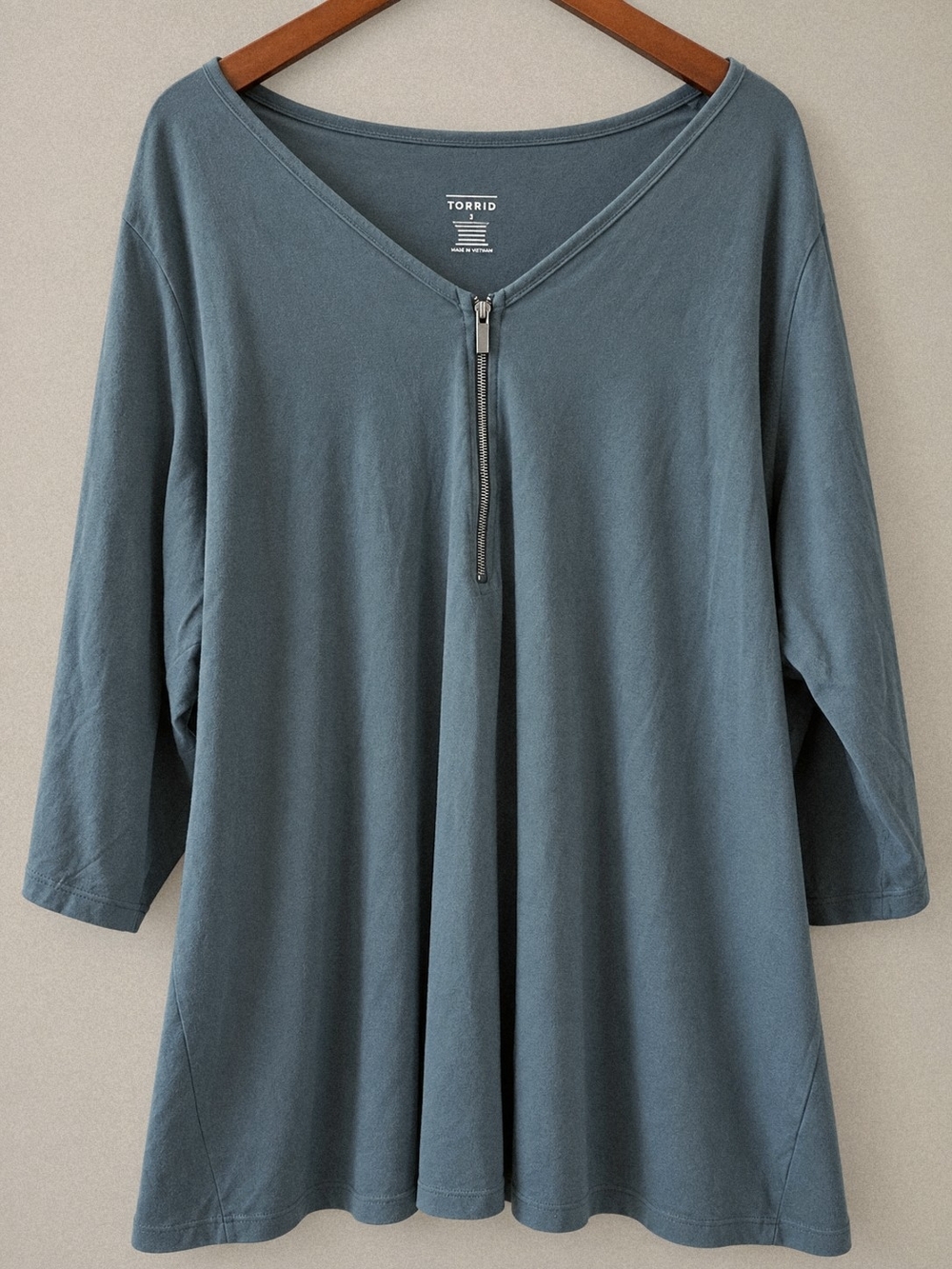 Torrid Plus Size Green Zip-Front Tunic Top – Size 6